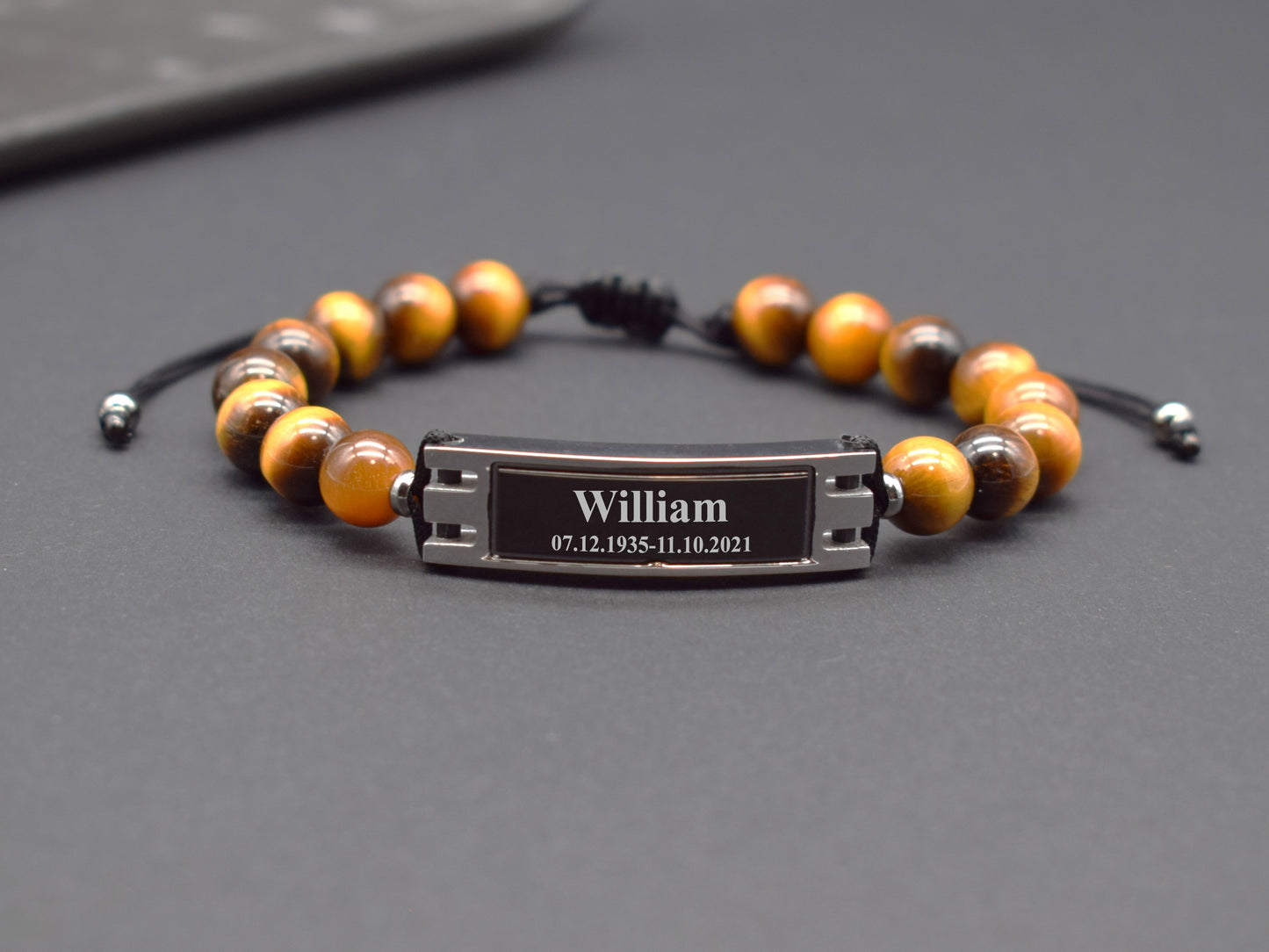 Men's urn bracelet Gift for loss of dad Memorial jewelry Cremation ashes bracelet