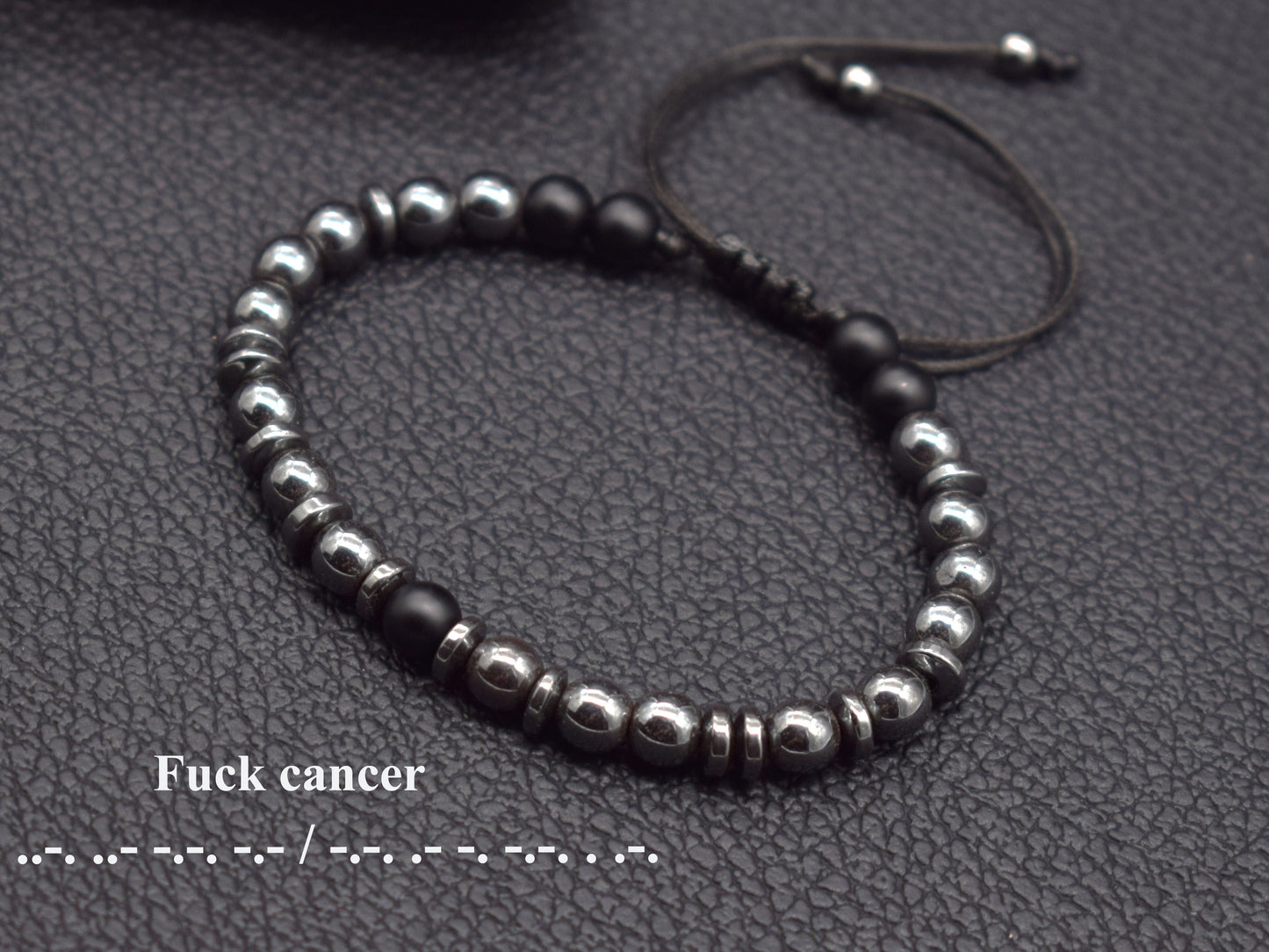 Fuck it Morse code bracelet hidden message gift