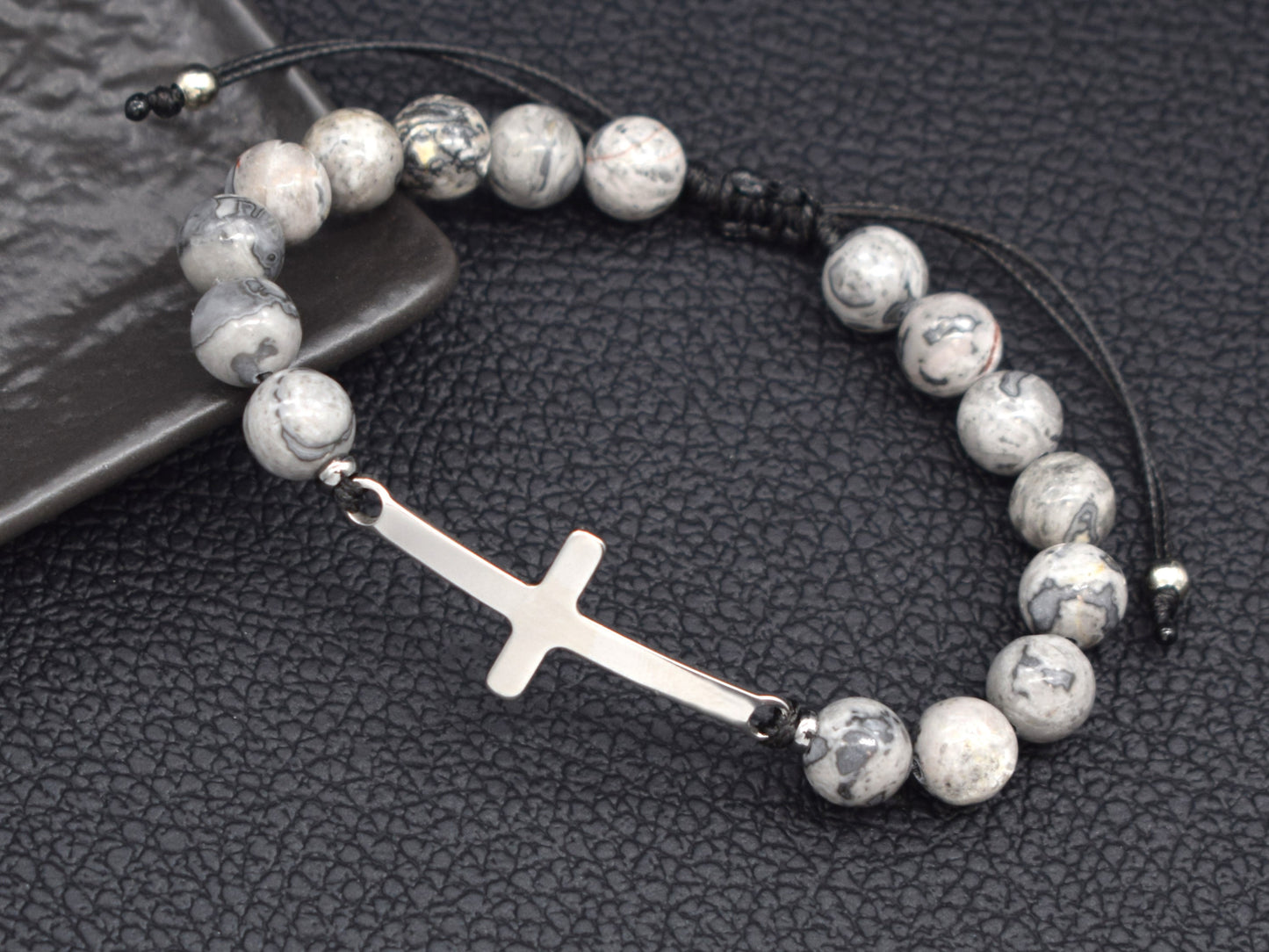 Cross bracelet with name boyfriend gift anniversary birthday