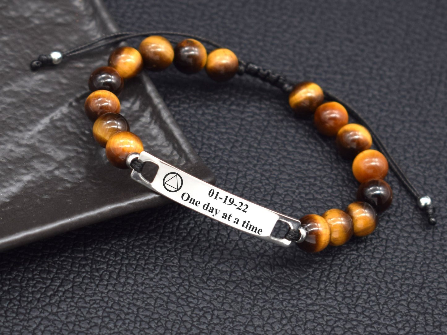 Sobriety gifts for men sober anniversary one year recovery bracelets