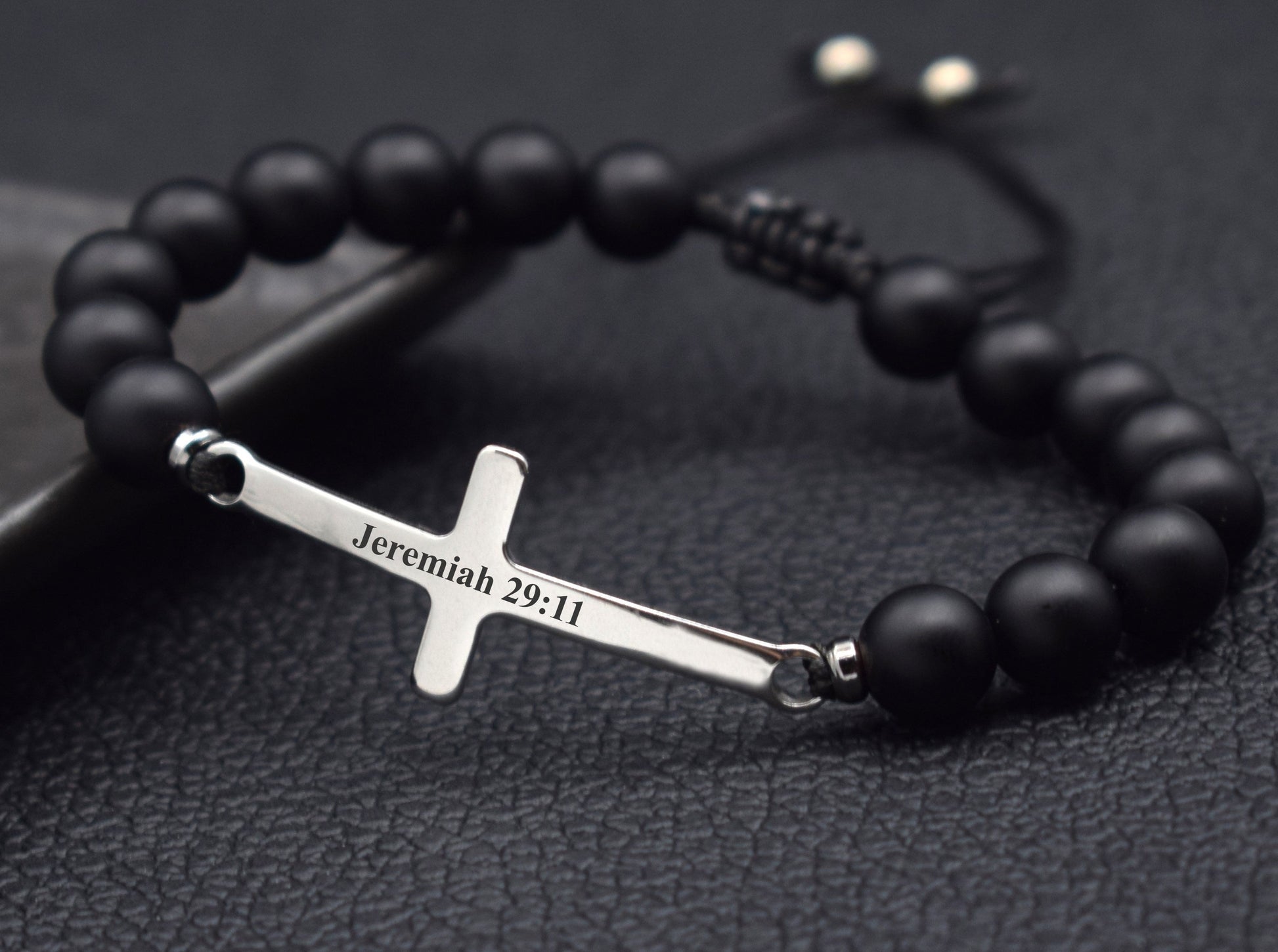 cross bracelet with bible verse Jeremiah 29:11