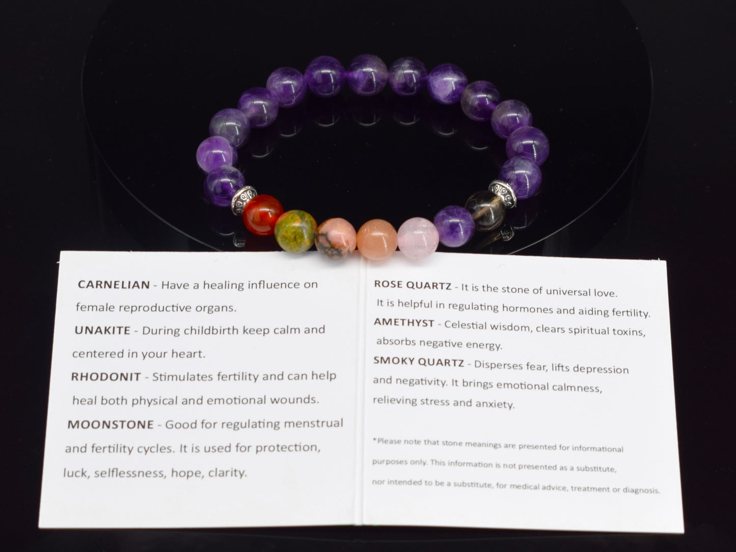 Womens support bracelet Fertility Pregancy Healing Energy