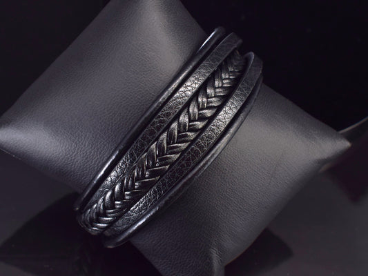 braided leather bracelet men