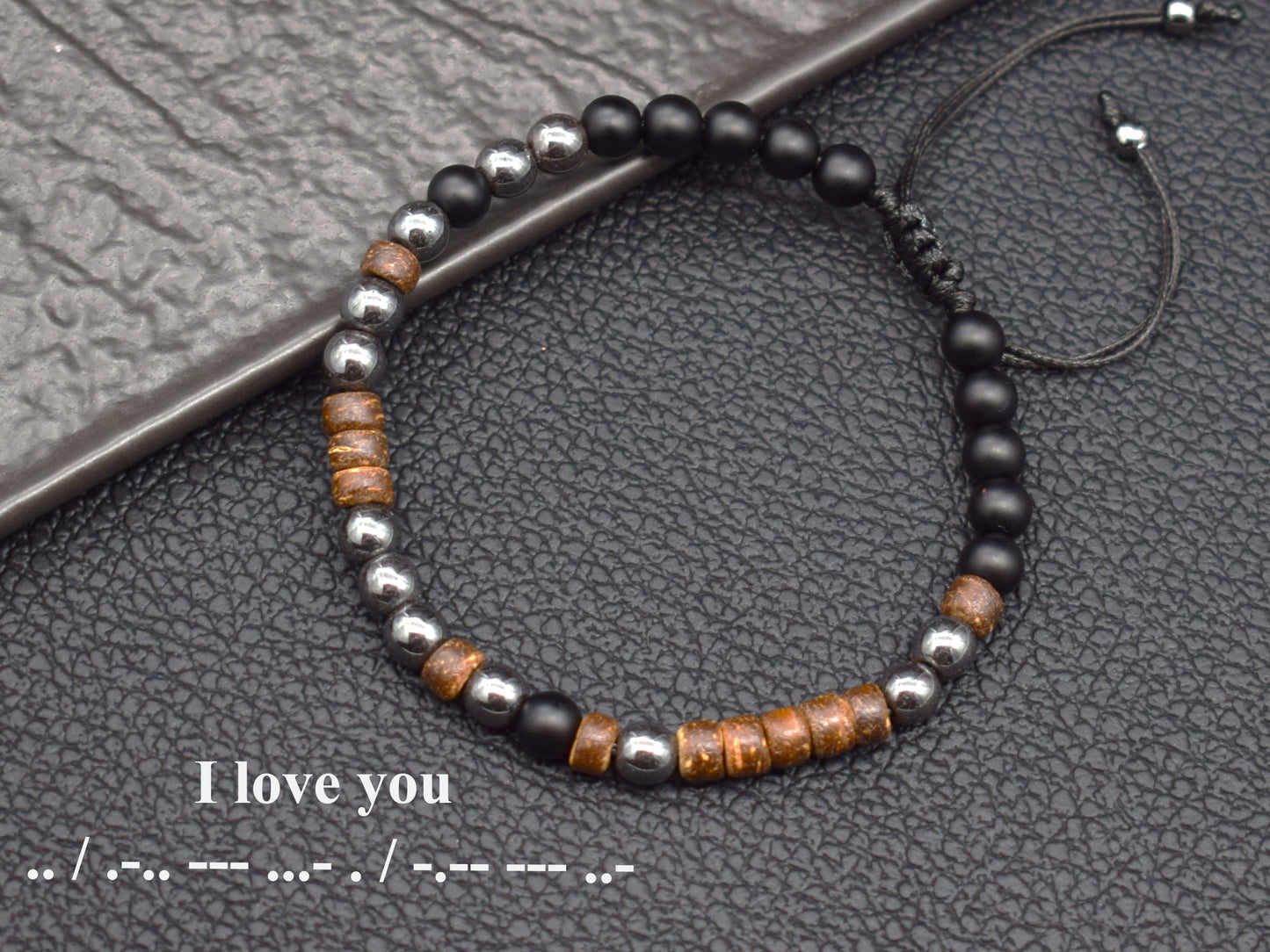 Couples bracelet Morse code custom meaningful secret lover gift