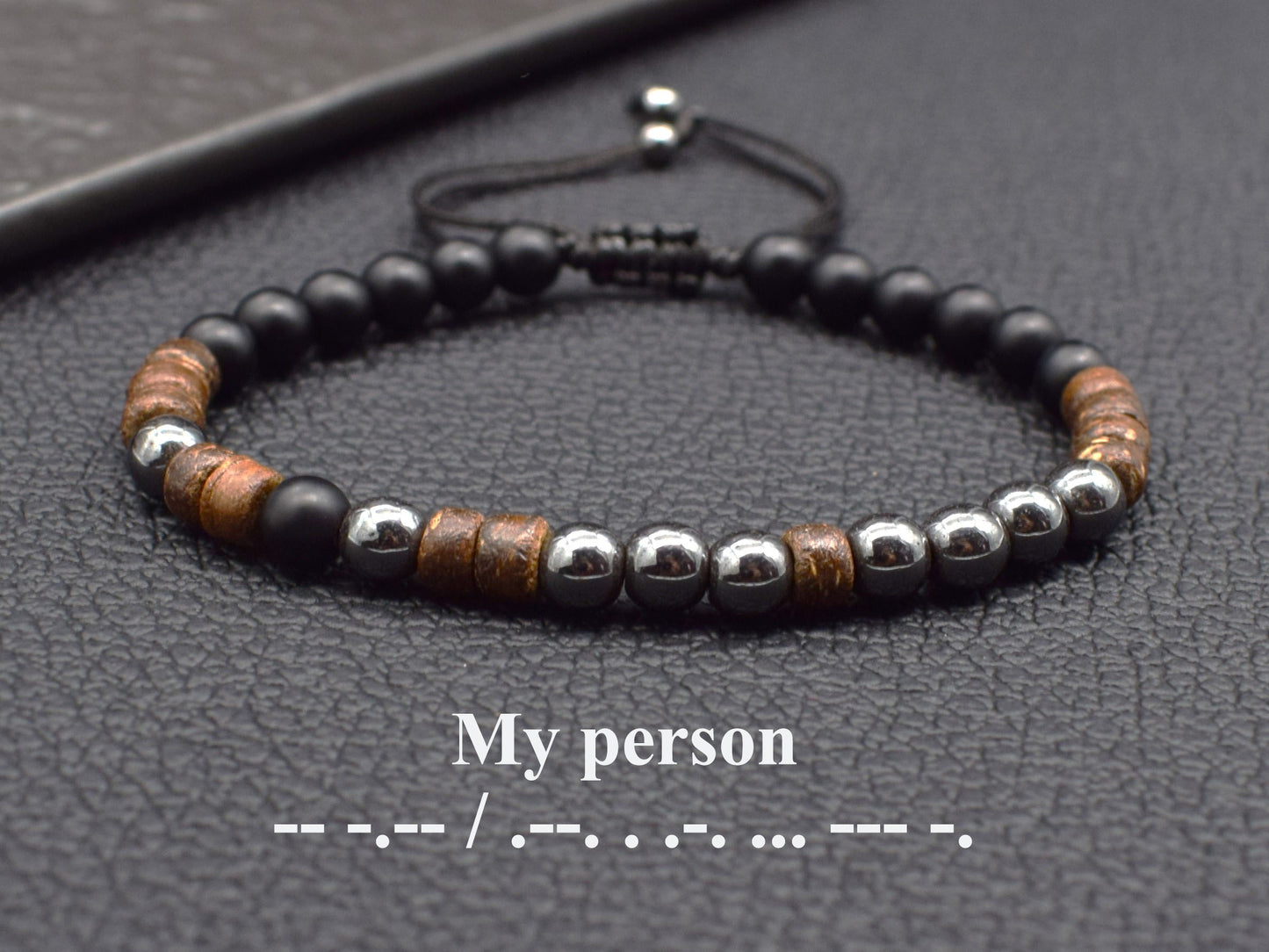 Couples bracelet Morse code custom meaningful secret lover gift