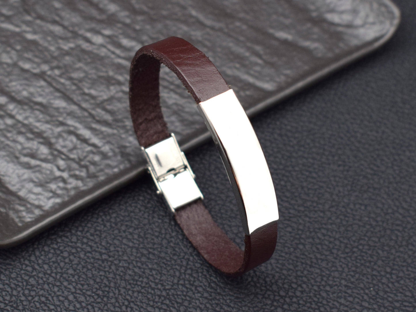 Leather coordinates bracelet distance gifts for boyfriend for him