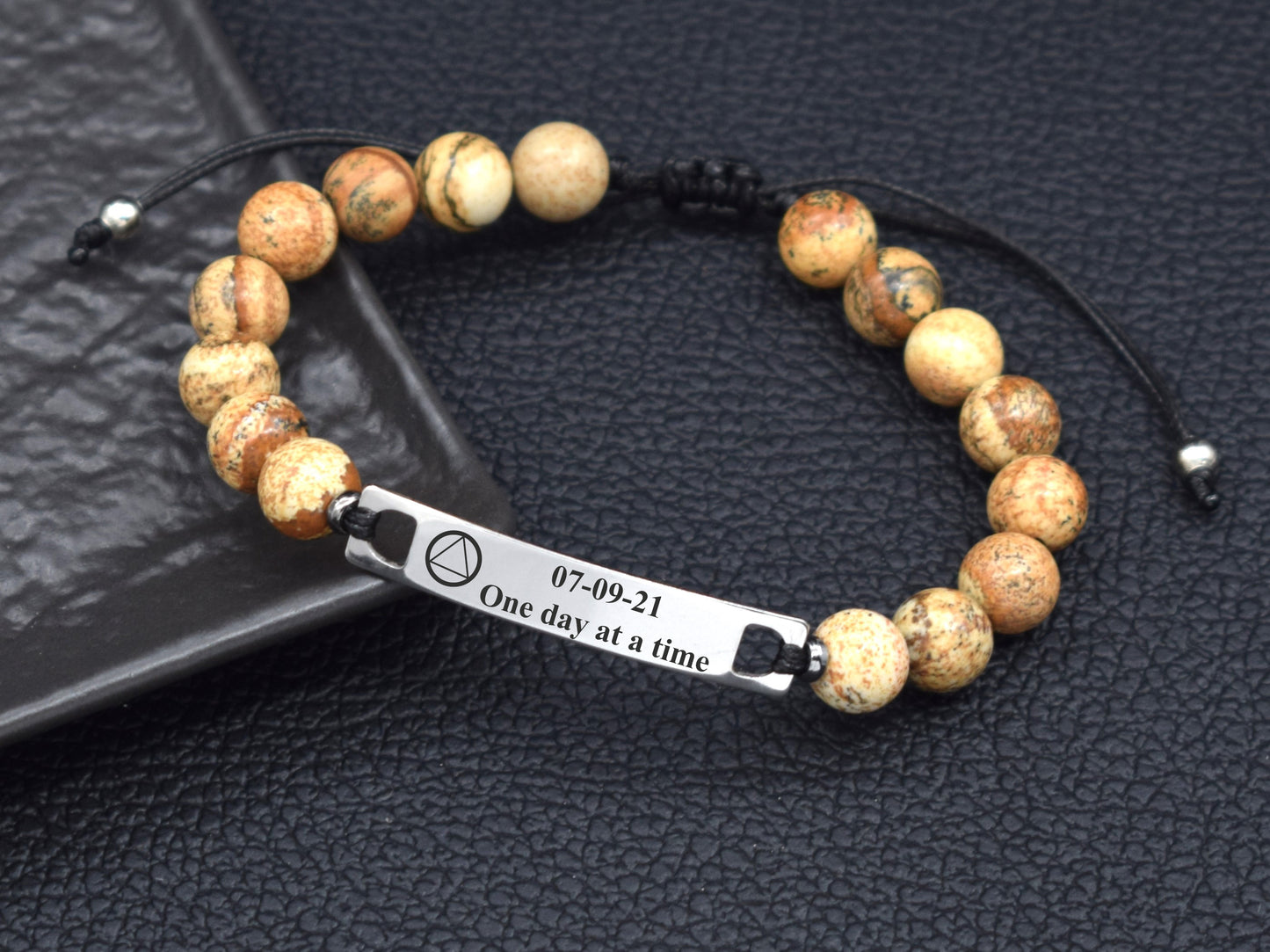 Custom beaded recovery bracelet