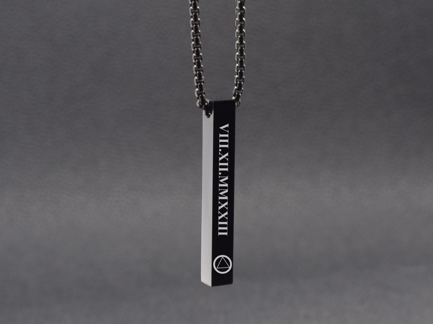 Sobriety anniversary gift for him Addiction recovery necklace One day at a time