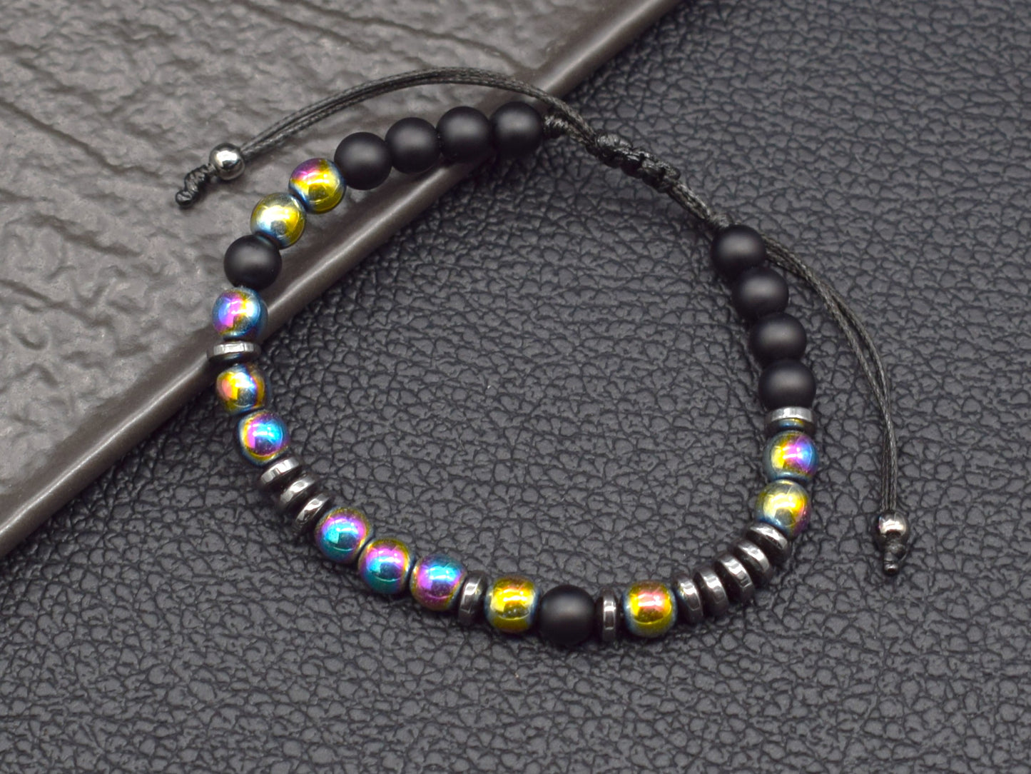 I Love You Morse code inspirational bracelets lover gift rainbow hematite