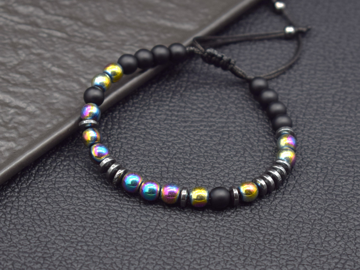 I Love You Morse code inspirational bracelets lover gift rainbow hematite