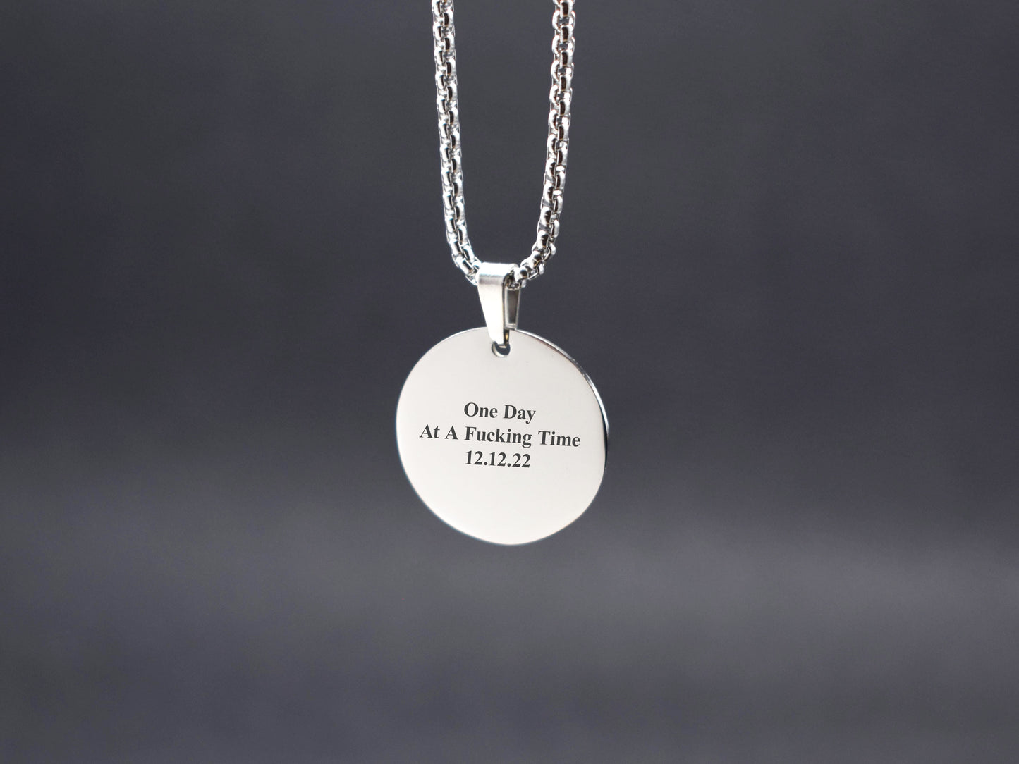 Sobriety gift AA/NA program jewelry Sober necklace God, grant me the serenity