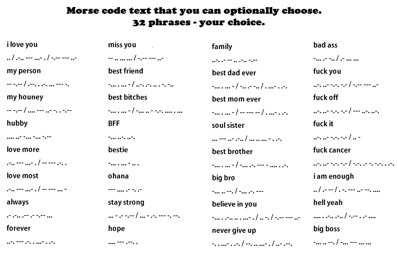 My Person Morse code bracelet boyfriend hidden message