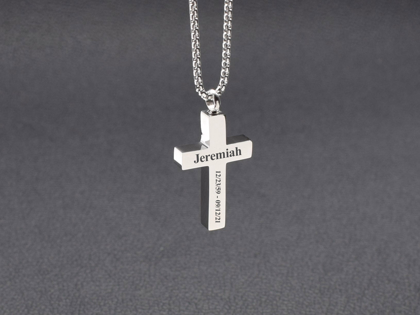 Memorial necklace for ashes Urn necklaces for men Cremation ash jewellery