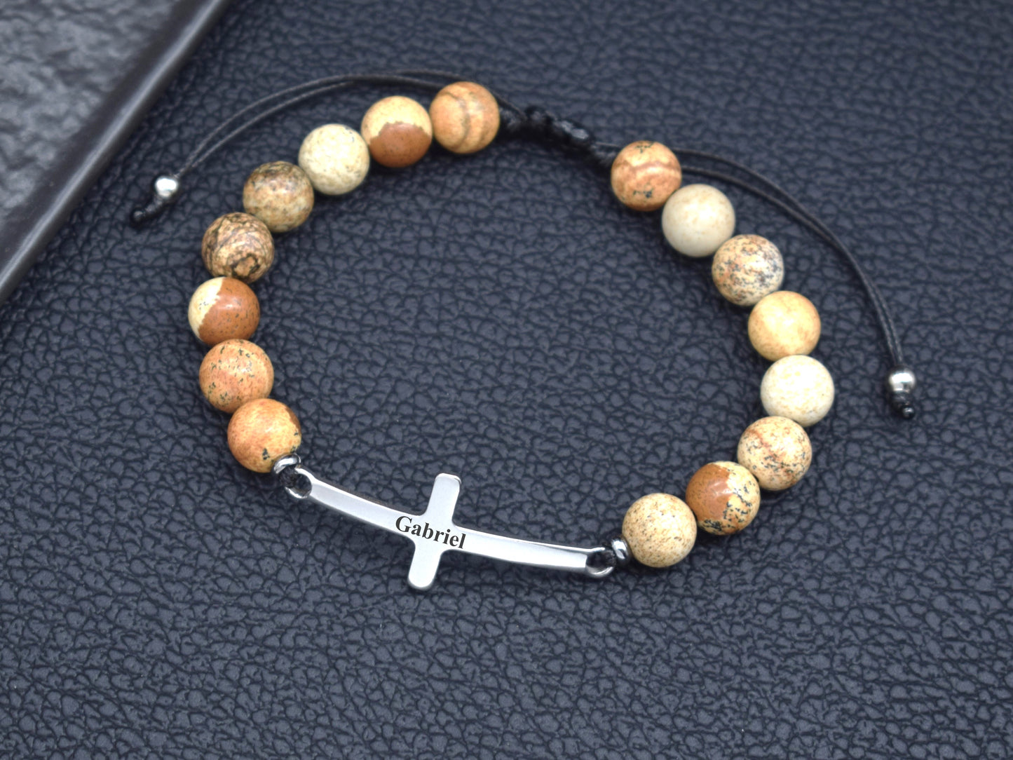 Personalized cross bracelet with name