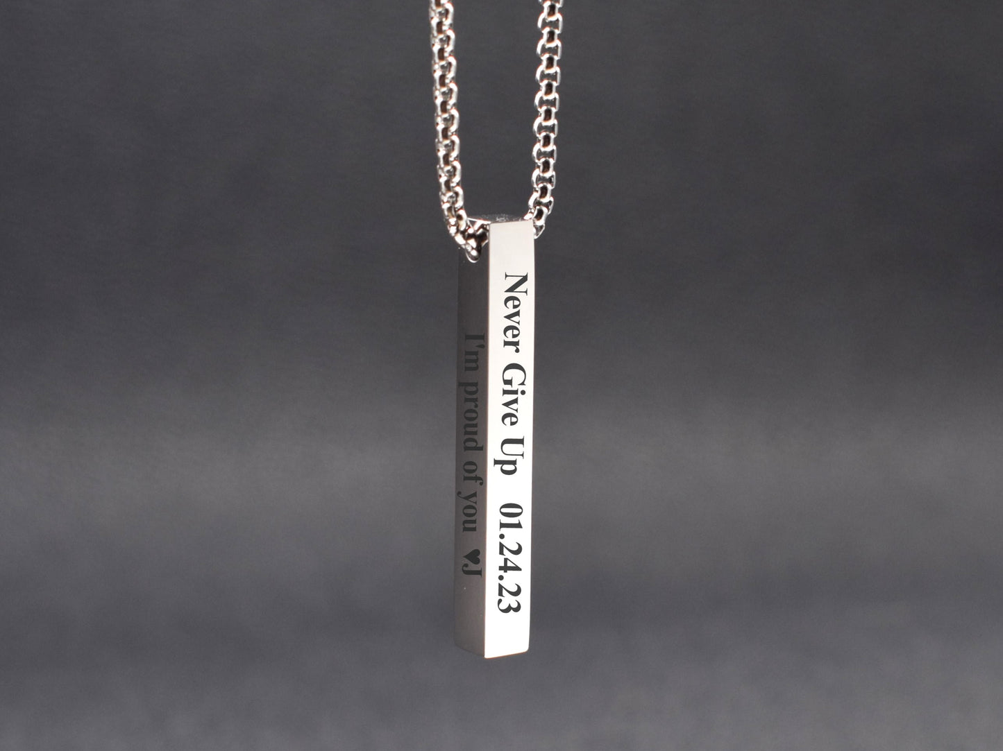 Addiction recovery jewelry NA pendant One day at a time NA anniversary