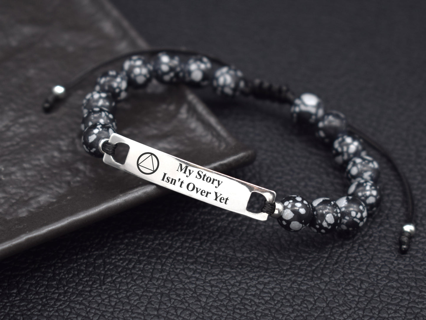 Personalized sobriety bracelet dual program NA AA sober birthday gifts