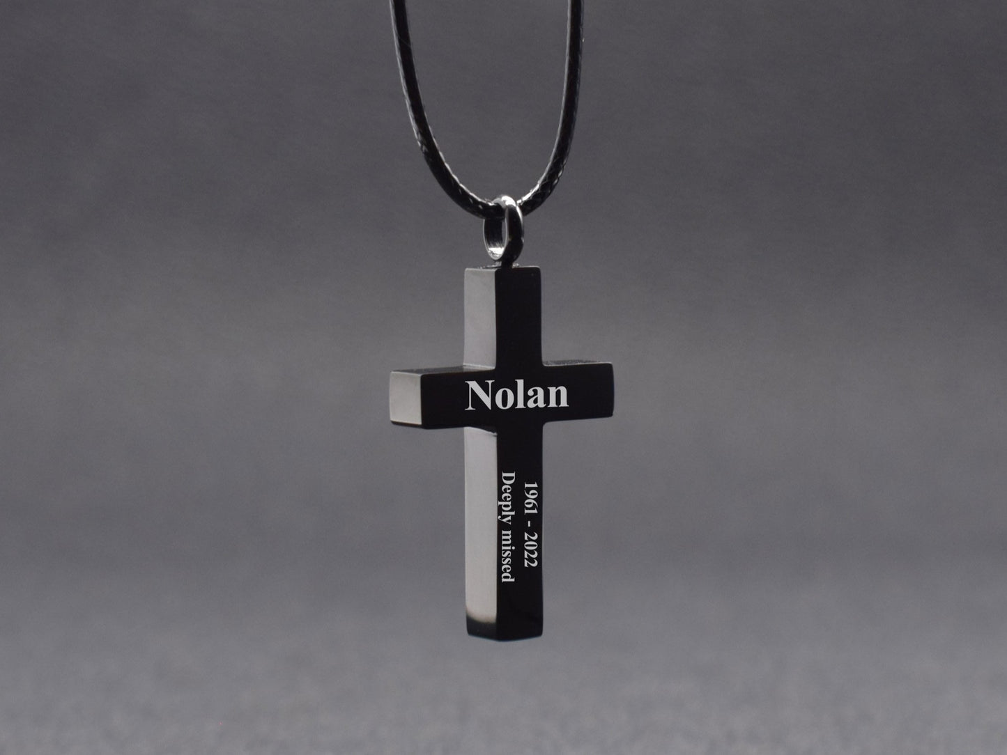 Necklace with cross pendant for ashes Cremation necklaces Urn jewelry