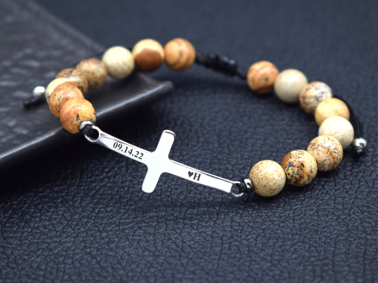 Custom cross bracelet