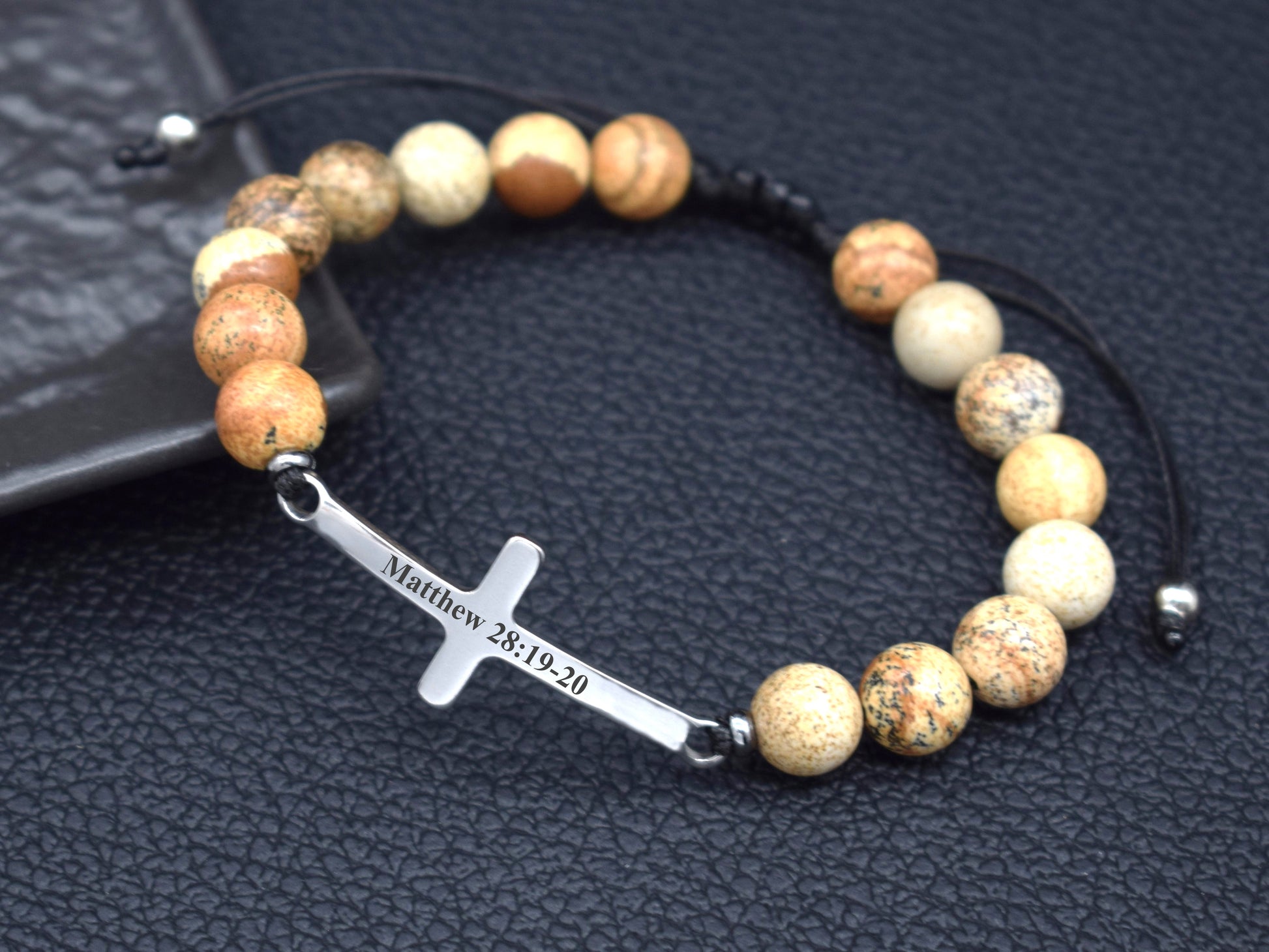 Christian scripture bracelet with cross