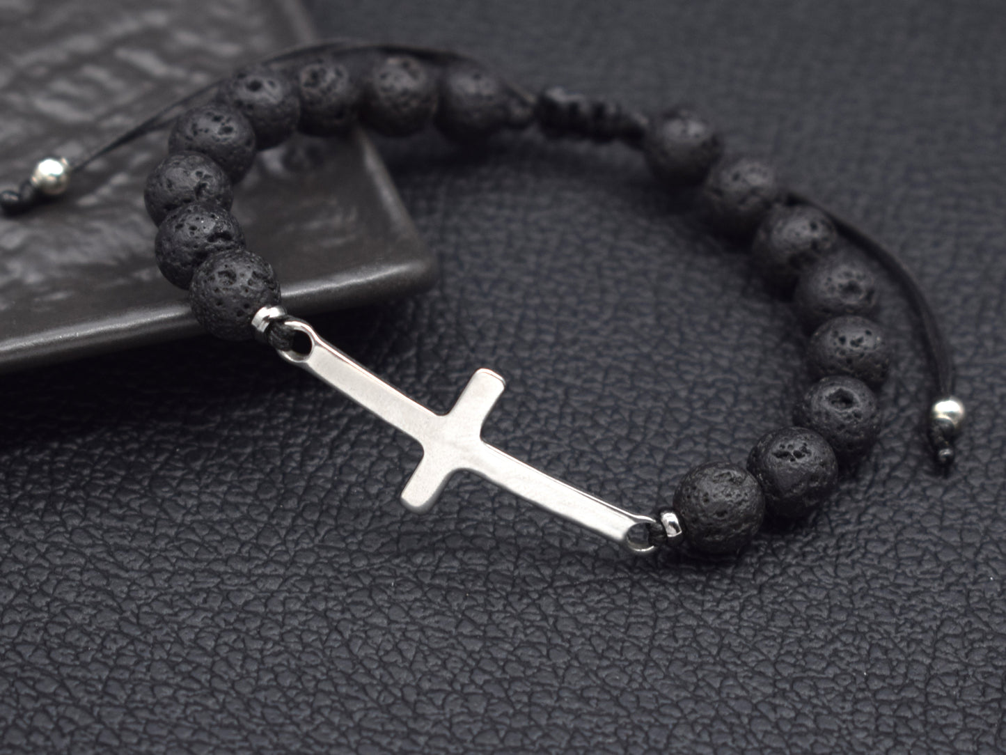 Cross bracelet with name boyfriend gift anniversary birthday