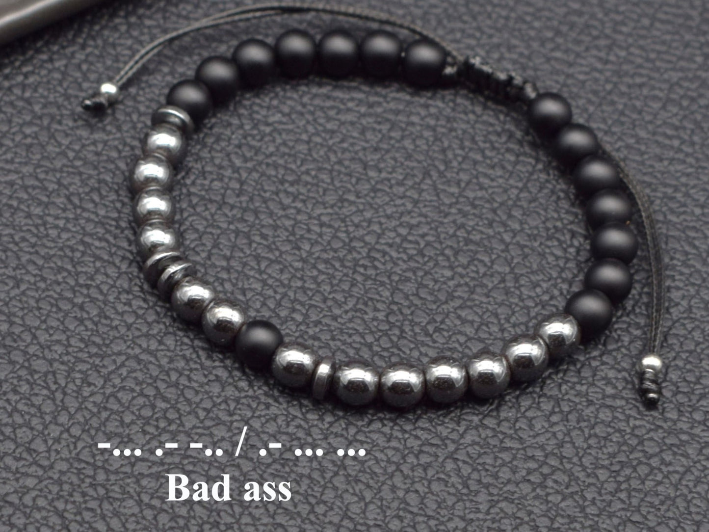 Morse code bracelet men I Love You Valentines day gift for him