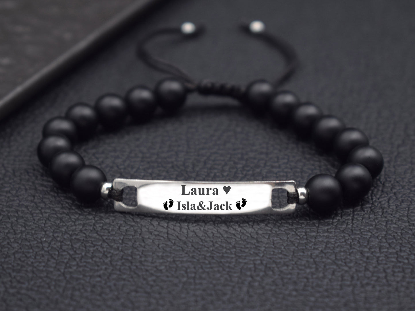 Family names bracelet Father's day gift birthday gifts for dad