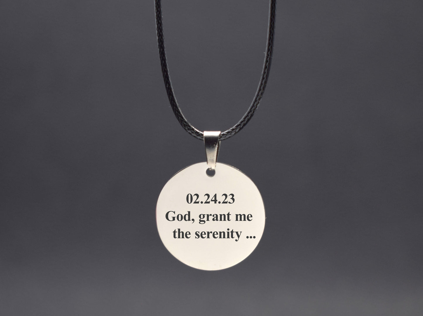 Recovery gift for men Sobriety necklace AA medallion Sober necklaces