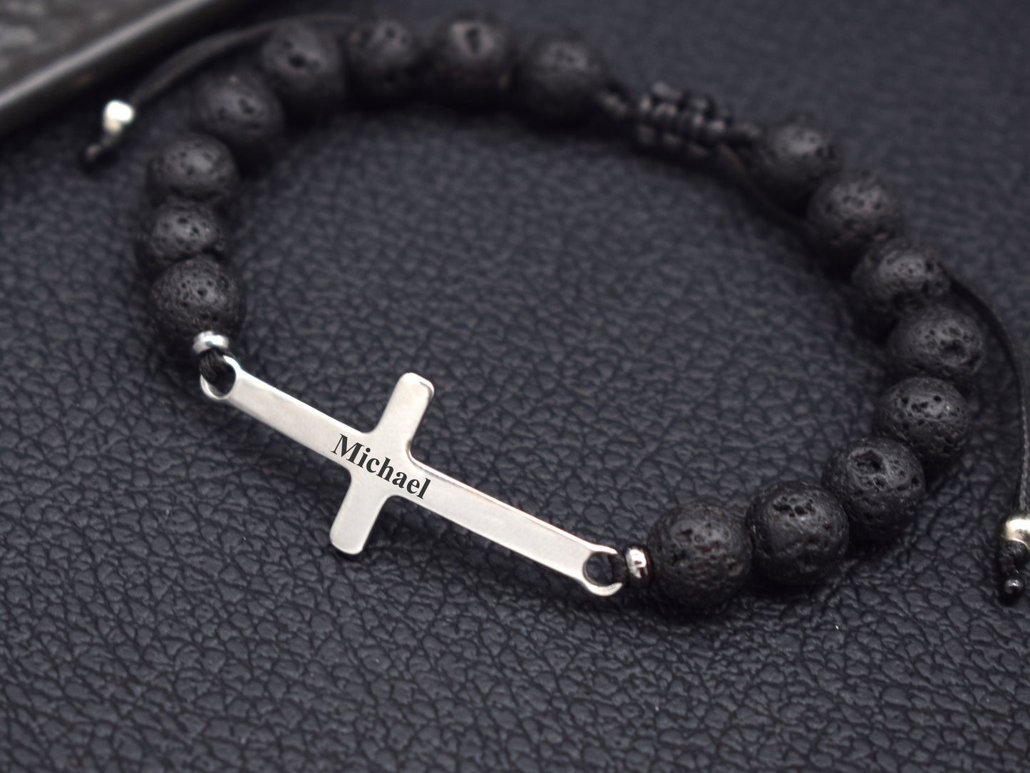 Sobriety gift for men cross bracelet sober anniversary gift One Day At A Time