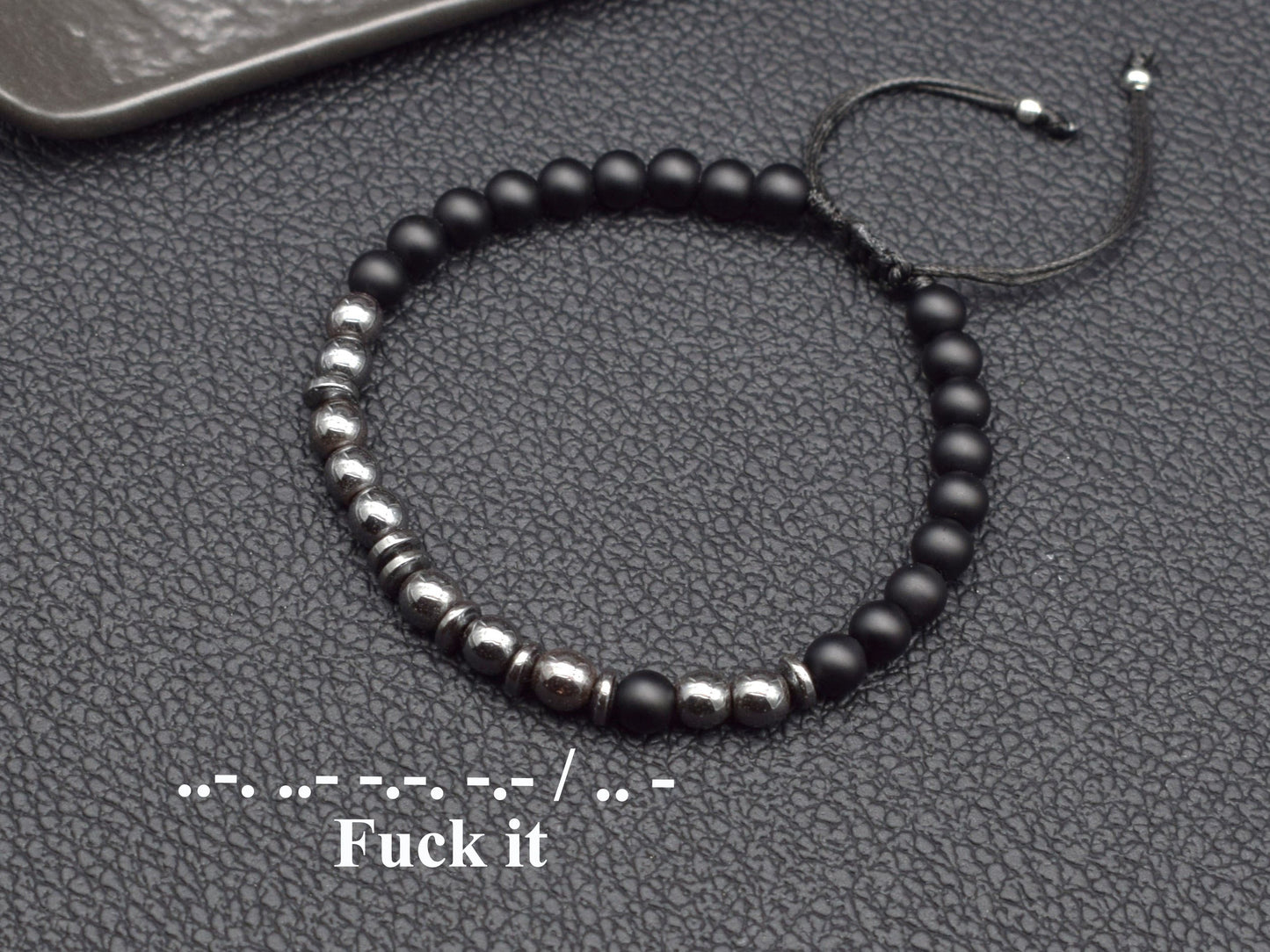 Morse code bracelet Always inspirational secret message men