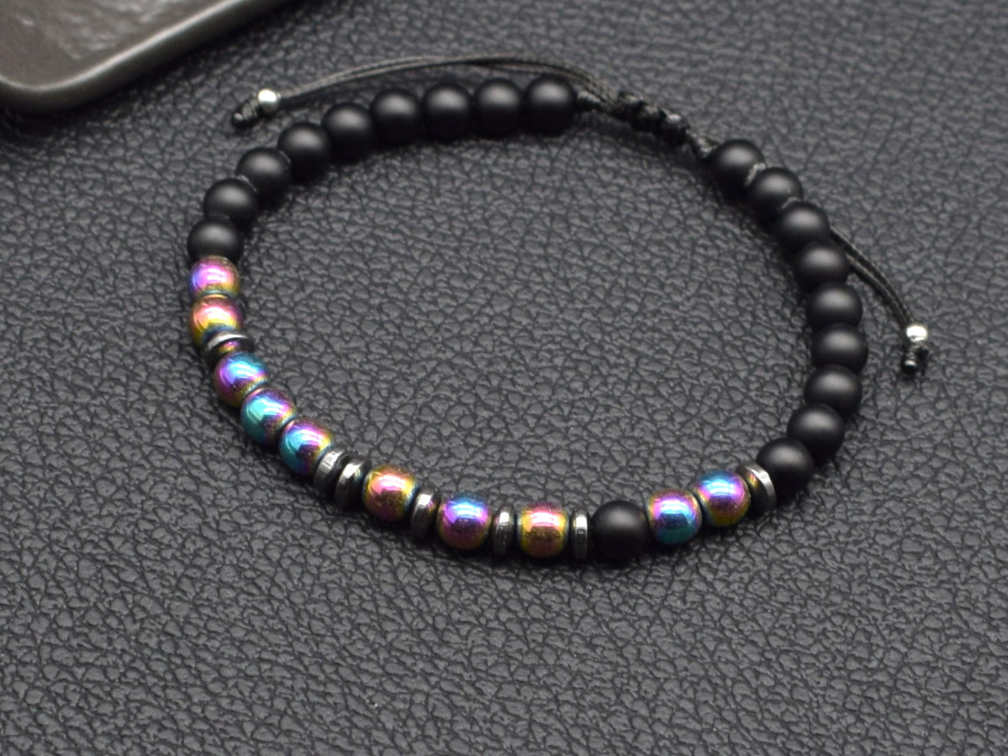 I Love You Morse code inspirational bracelets lover gift rainbow hematite