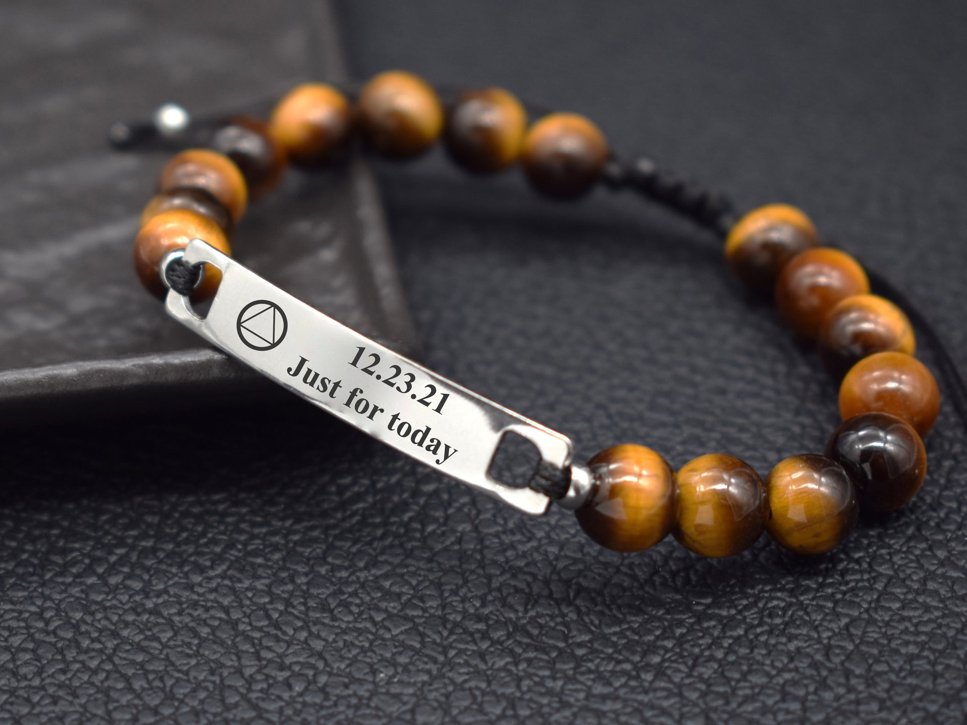 personalized sobriety bracelet