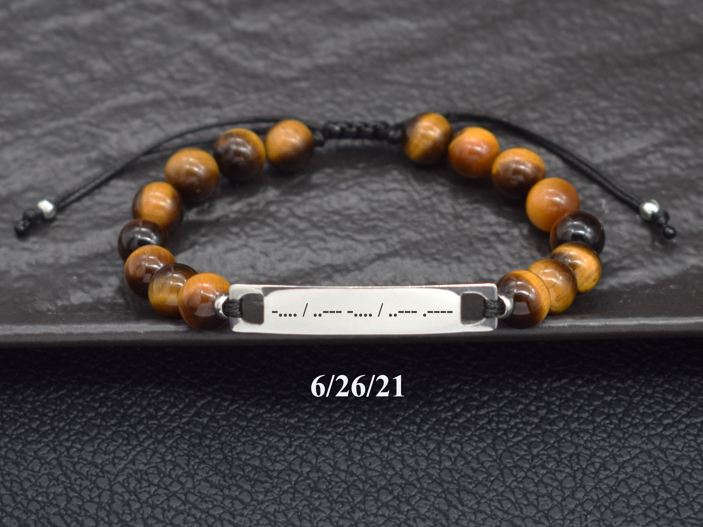 Morse code bracelet custom anniversary boyfriend hidden gift for men