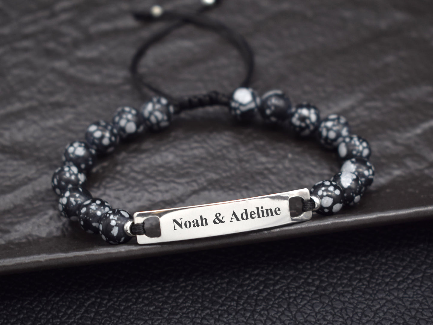 Mens personalized bracelets with name infiniti boyfriend birthday gift