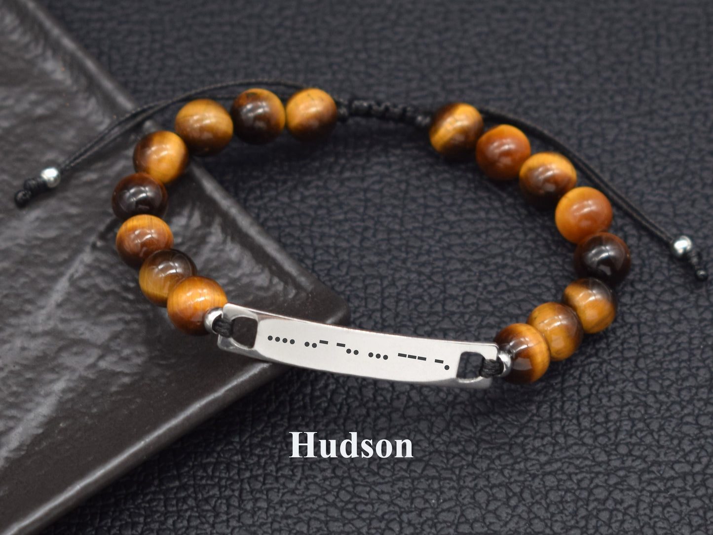 Morse code bracelet custom anniversary boyfriend hidden gift for men