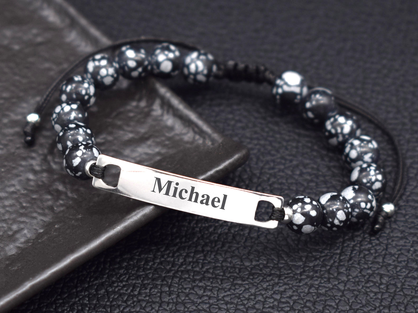 Mens personalized bracelets with name infiniti boyfriend birthday gift