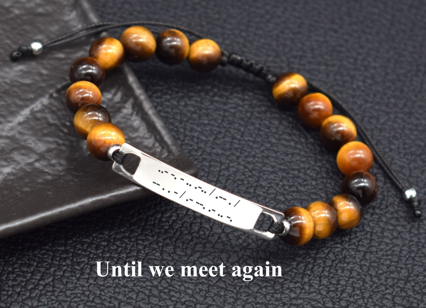 Morse code bracelet custom anniversary boyfriend hidden gift for men