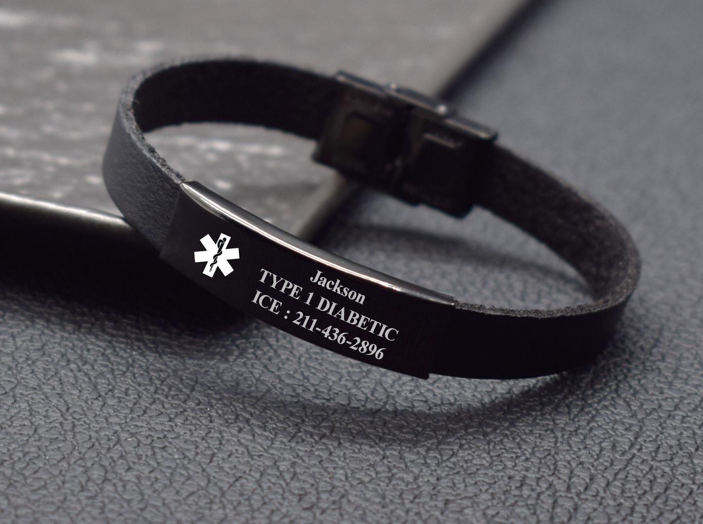 Bracelet medical alert Type 1 diabetes bracelets Diabetic wristband men