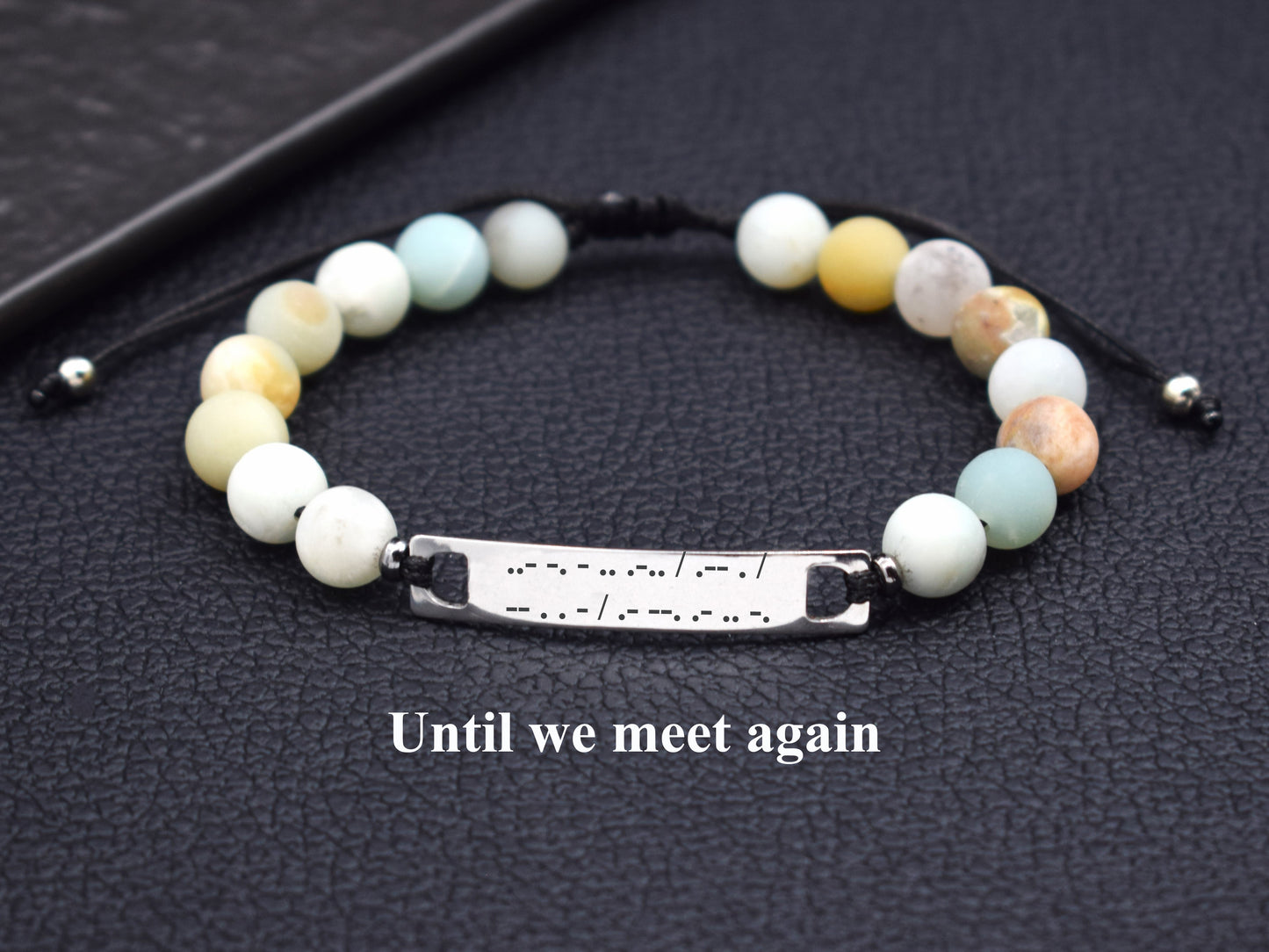 Custom Name Morse code bracelet women thoughtful gift for her