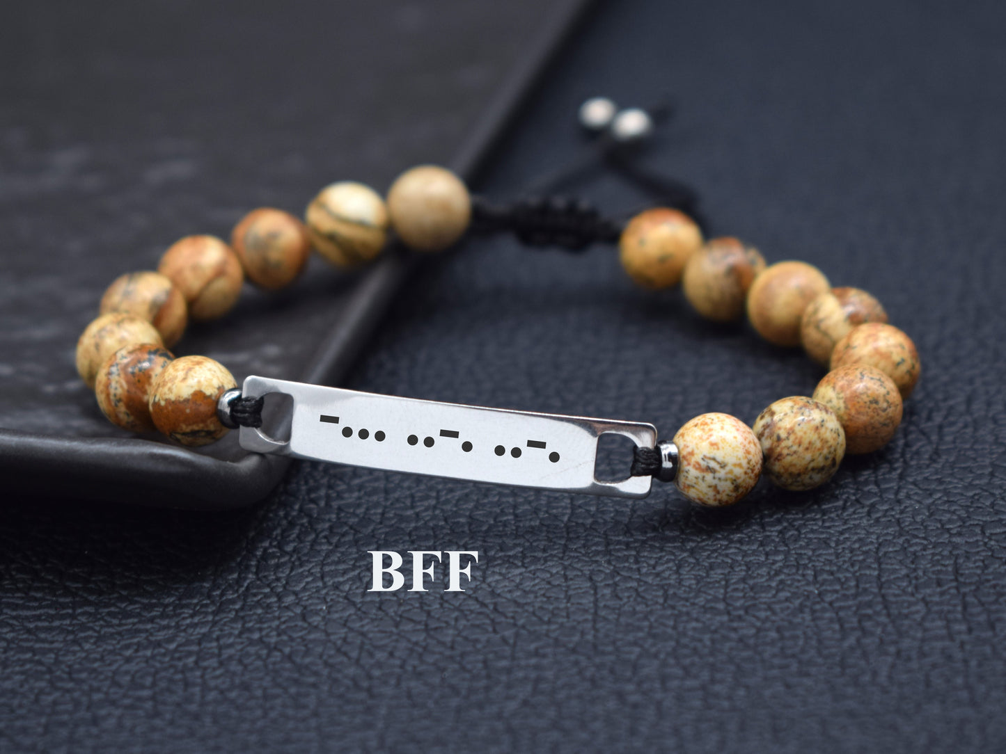 Custom Morse code bracelet best friend birthday unique gift secret message