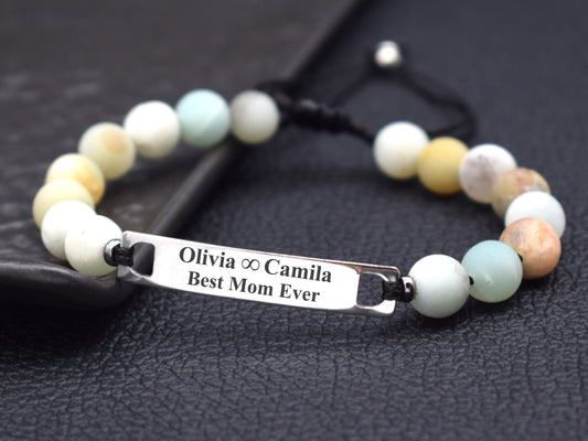 Mother daughter bracelet Mothers Day gift mom name bracelet for women