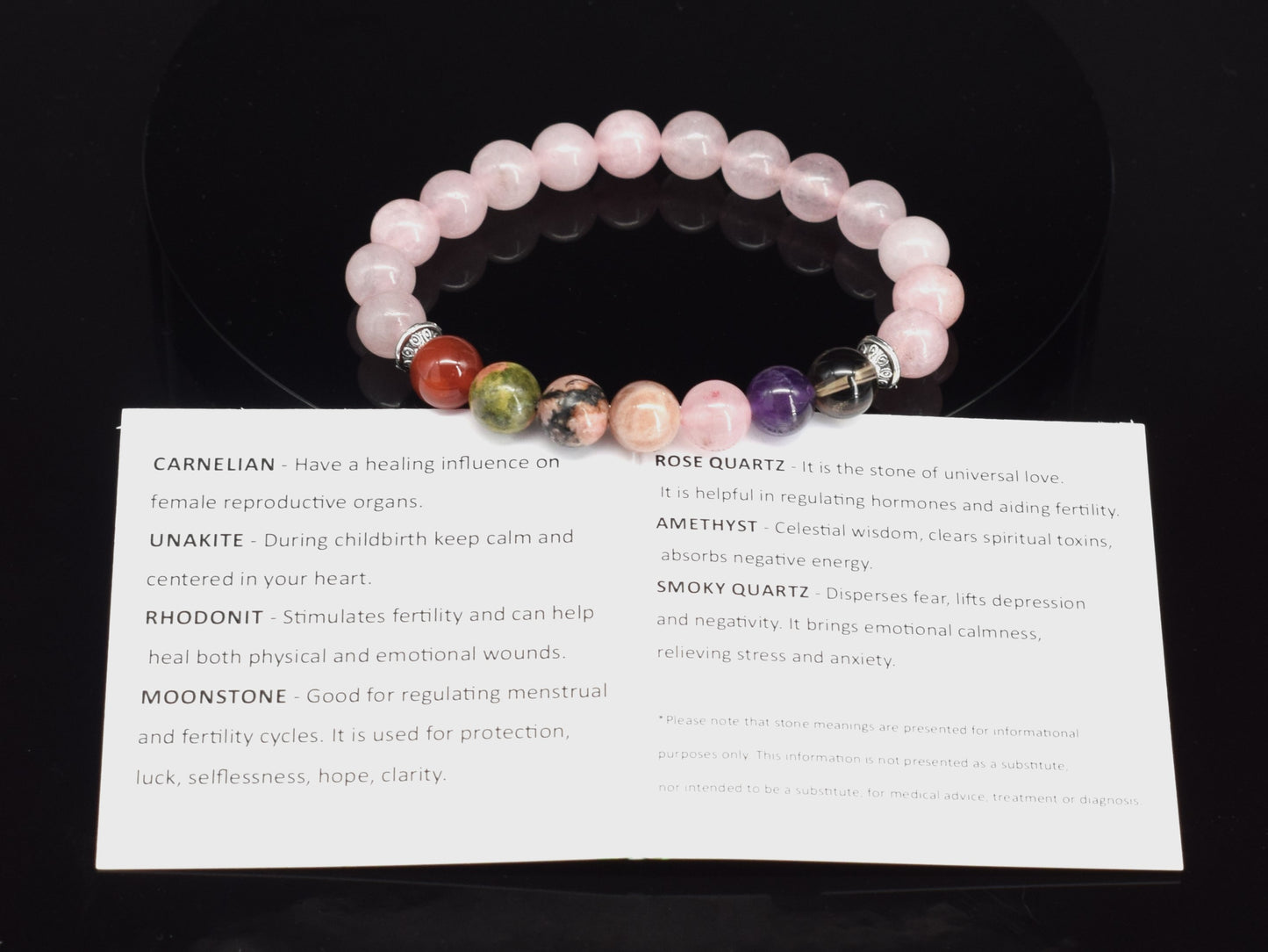 Fertility bracelet Pregancy Childbirth 7 crystals for women