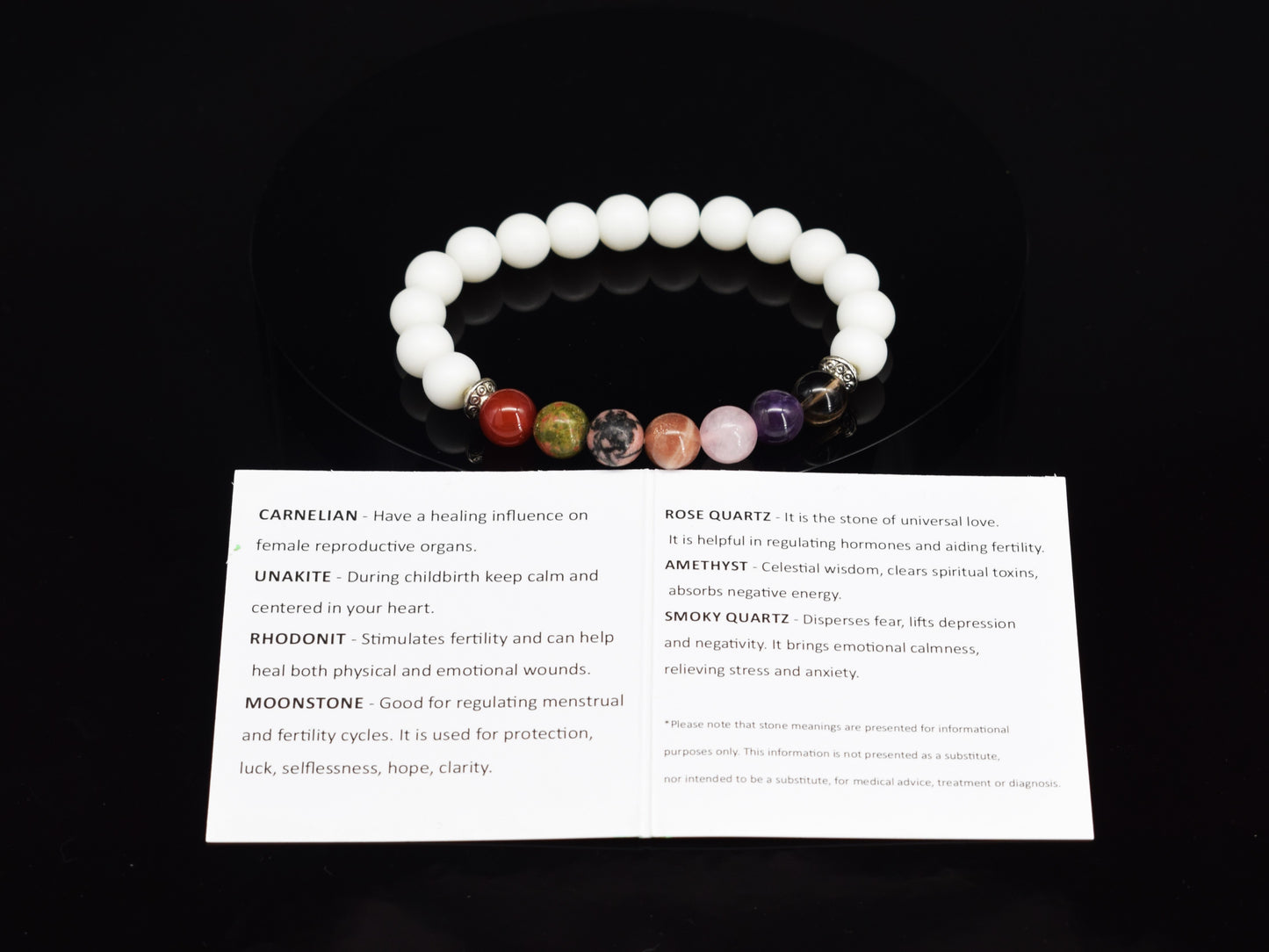 Fertility bracelet with 7 fertility stones Protection Balance Energy