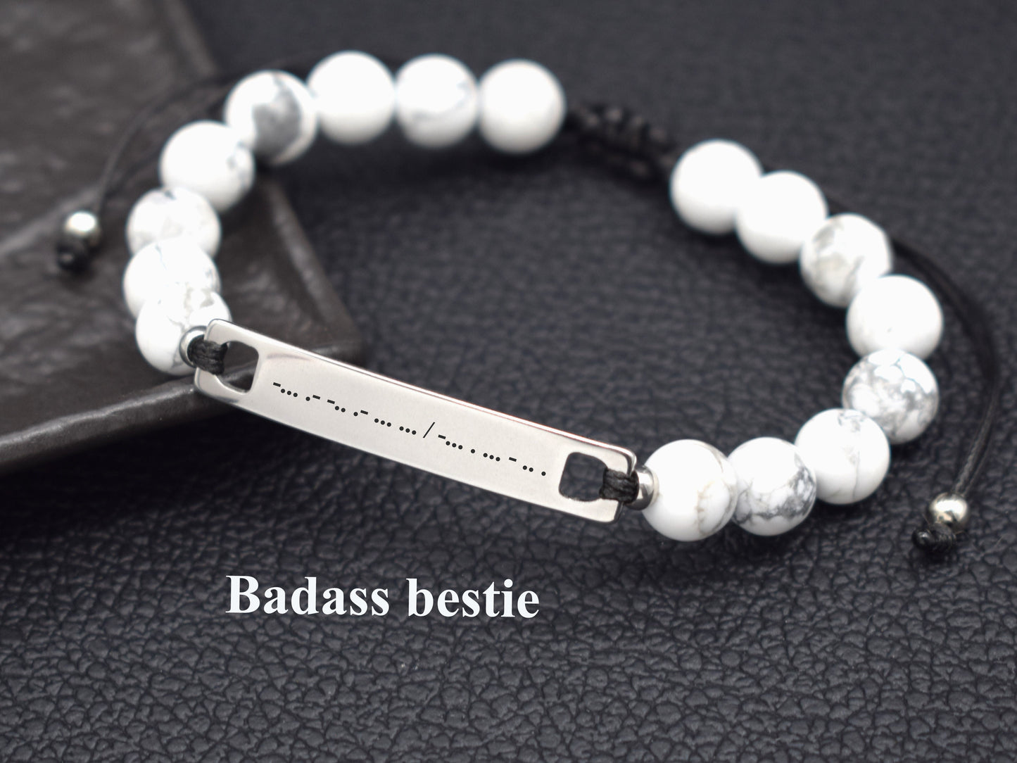 Personalized Morse code bracelet hidden secret message best friend gift