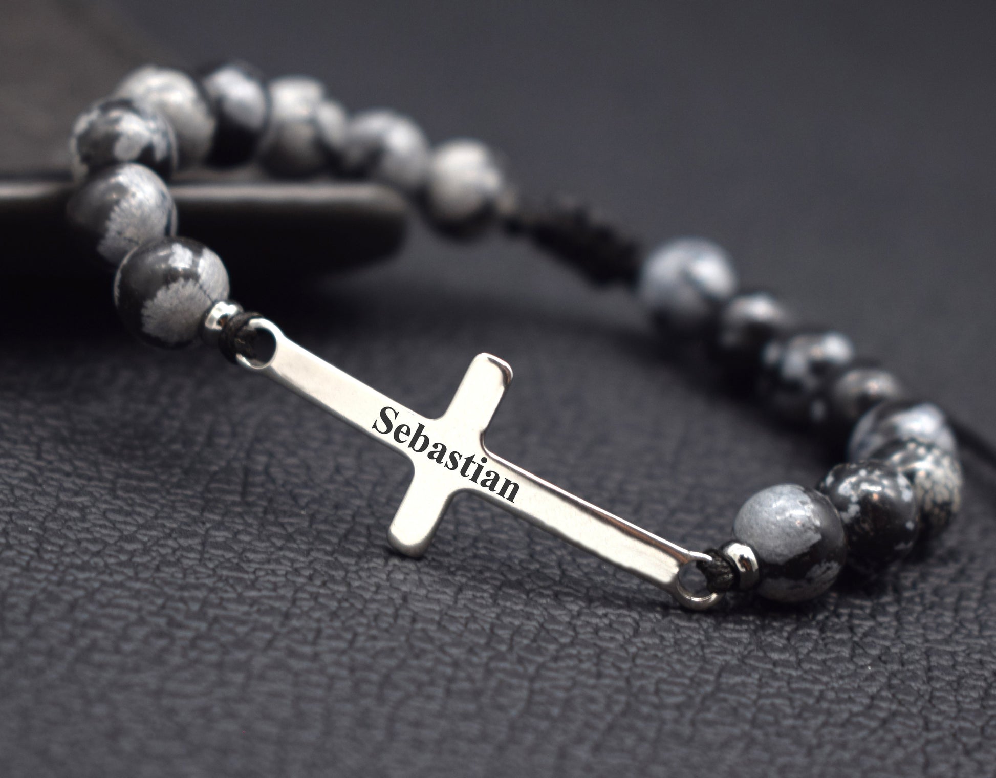 cross bracelet with name 