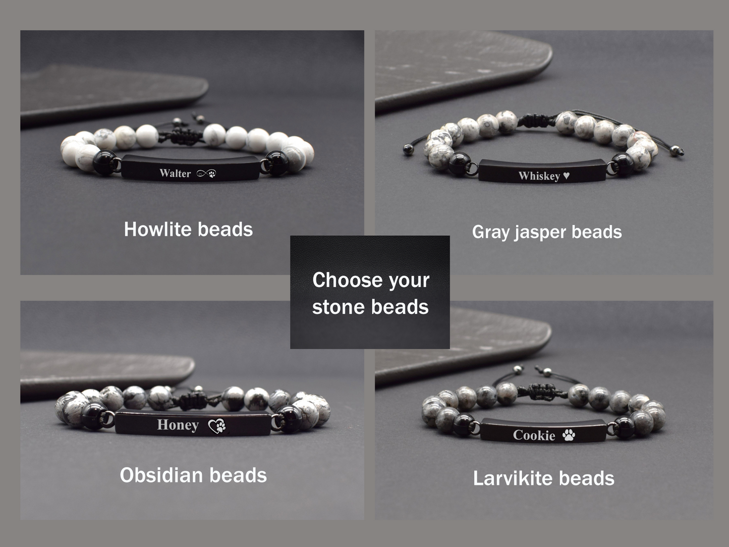 Cremation bracelet for pets ashes made into jewelry Loss of pet gift